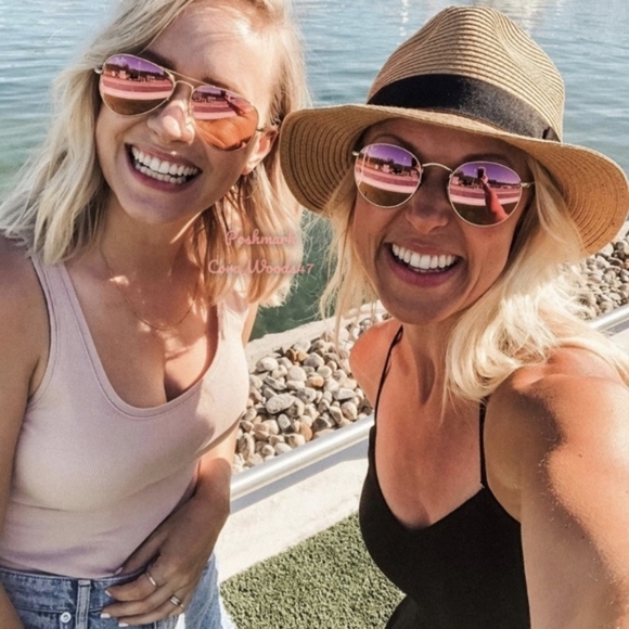 RayBan Round Metal Pink Flash Lenses RB3447 Gold Frame Unisex New - Picture 15 of 15